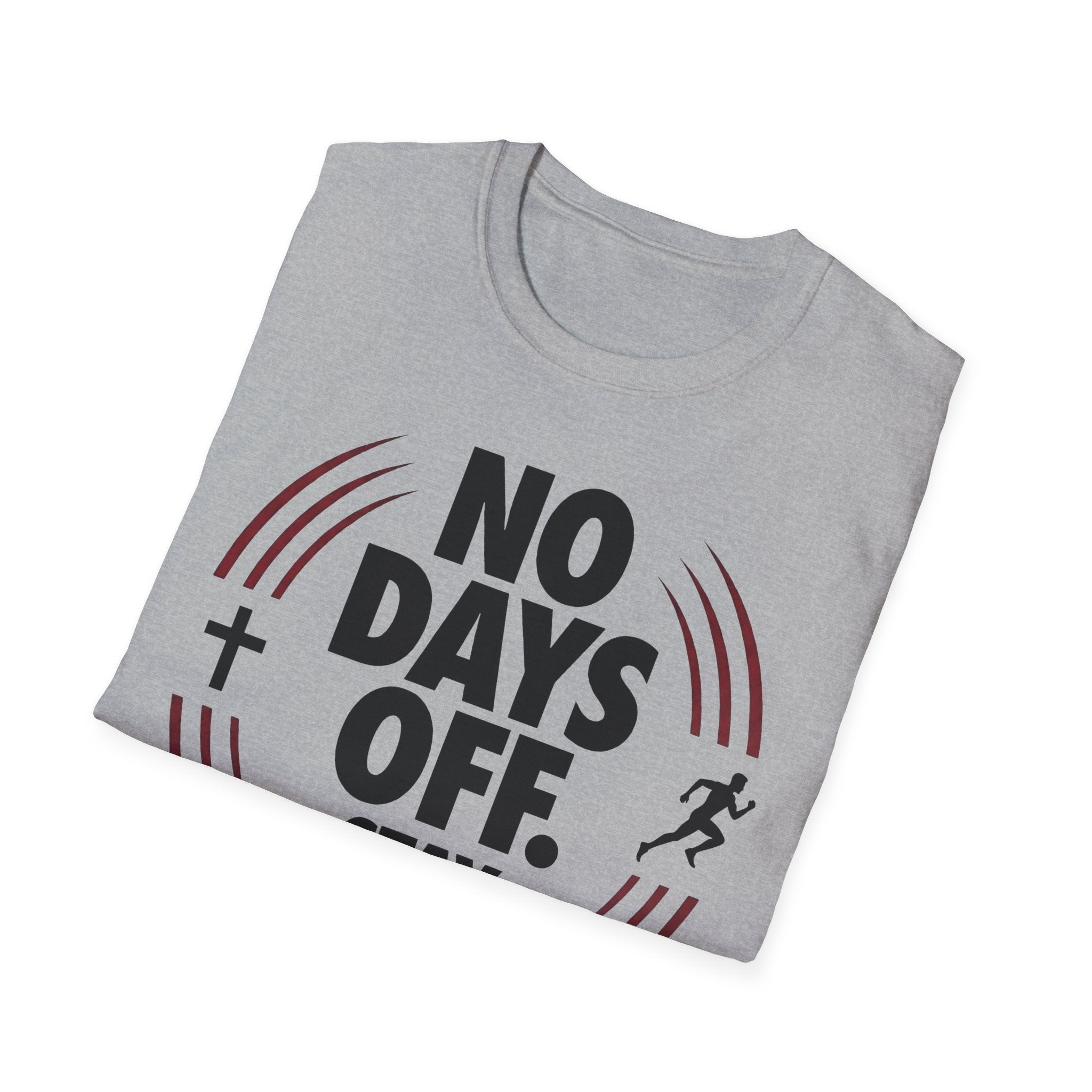 No Days Off Stay Faithful Christian Runner T-Shirt (Male)