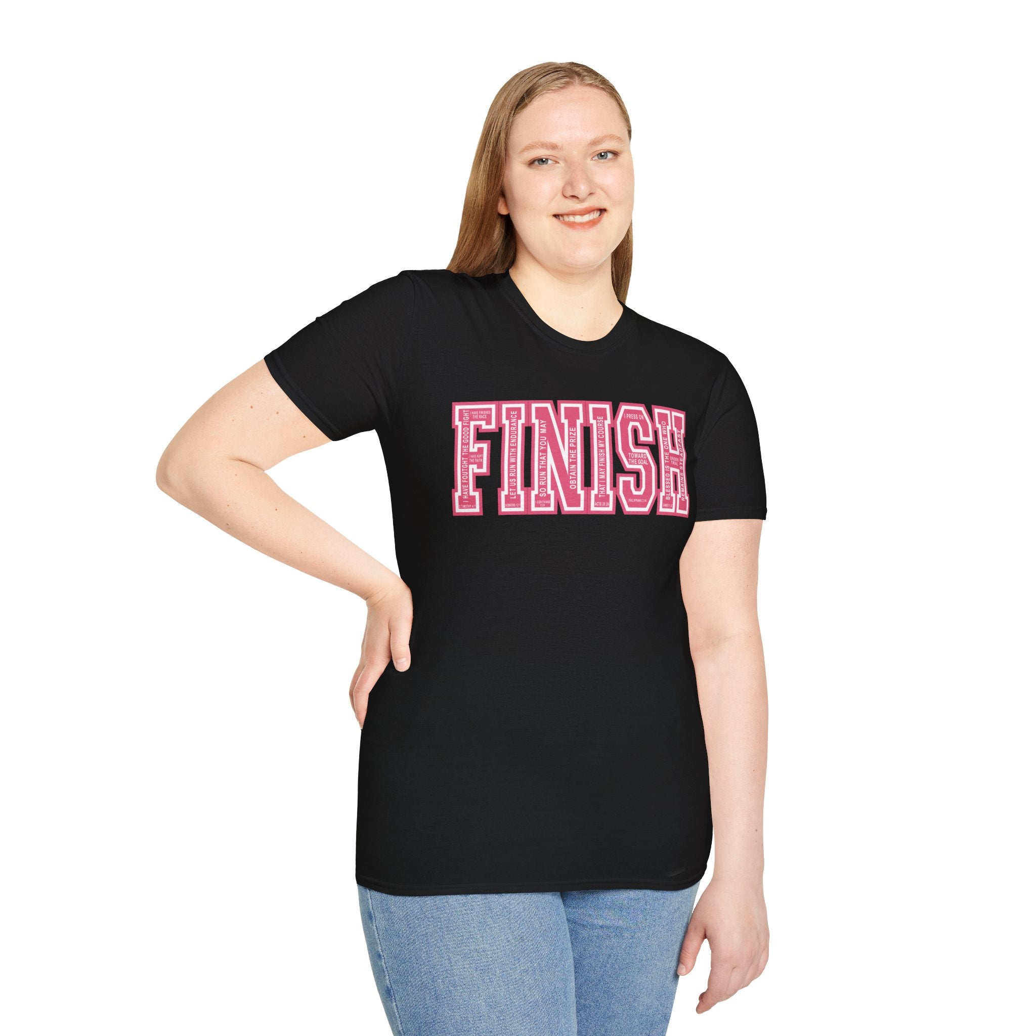 FINISH Christian Runner T-Shirt (Pink)