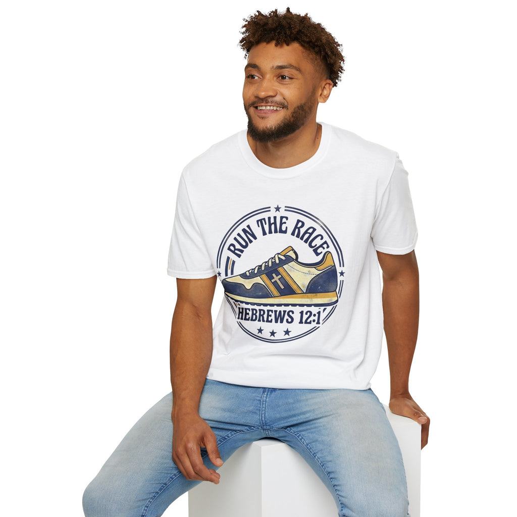 Run The Race - Hebrews 12:1 Christian Christian Runner T-Shirt