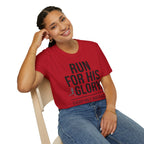 Run for His Glory Christian Runner T-Shirt (Female)