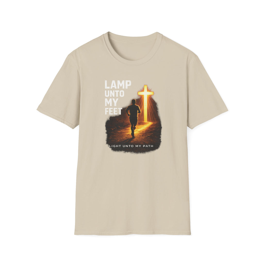Lamp Unto My Feet - Light Unto My Path Christian Runner T-Shirt (Male)