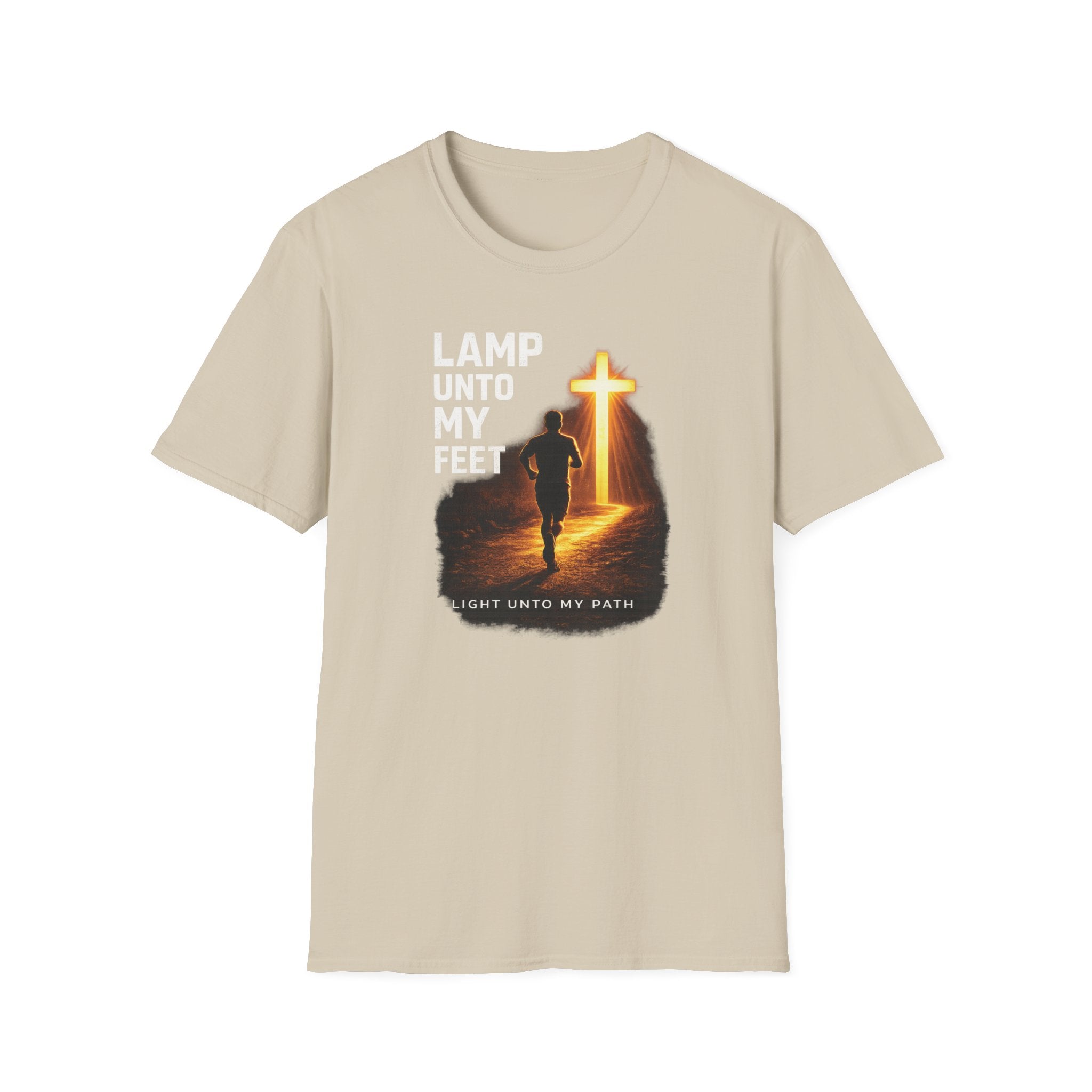 Lamp Unto My Feet - Light Unto My Path Christian Runner T-Shirt (Male)