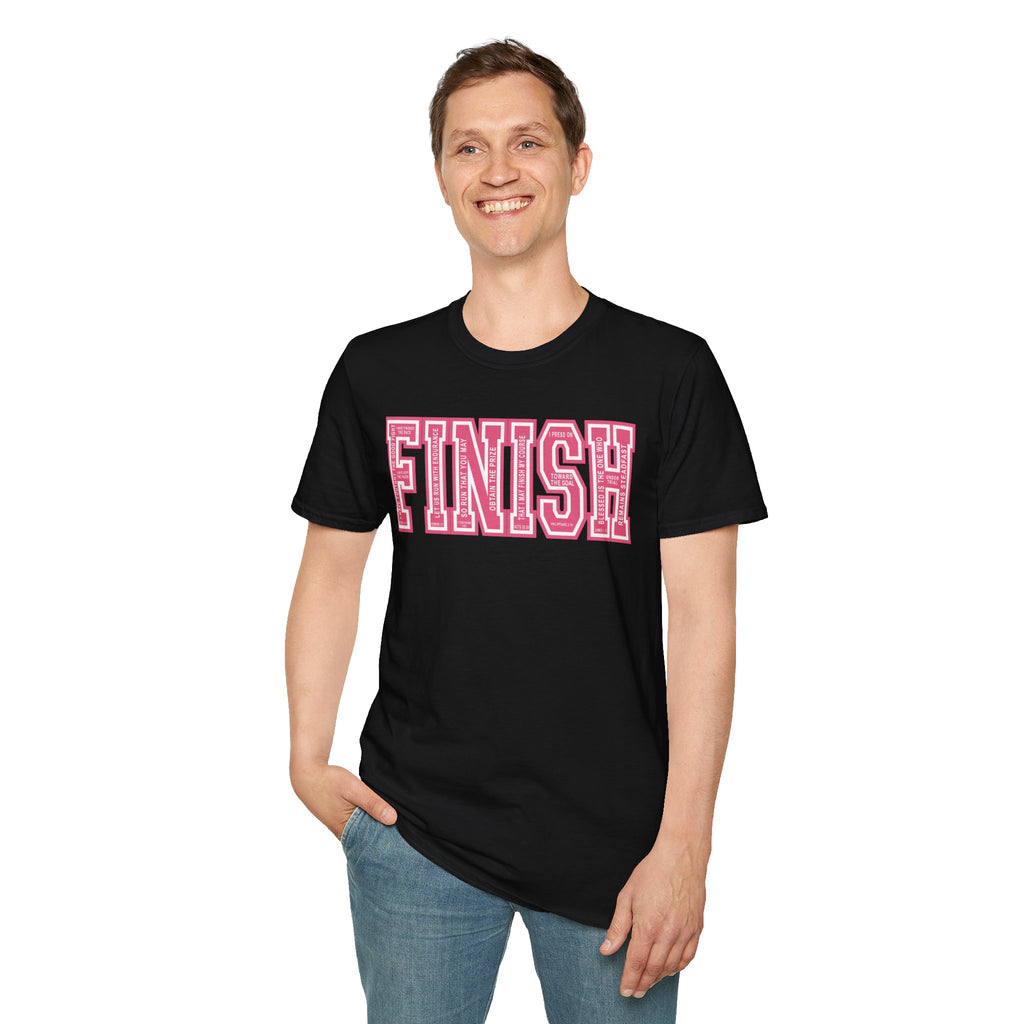 FINISH Christian Runner T-Shirt (Pink)