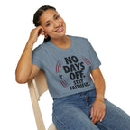 No Days Off Stay Faithful Christian Runner T-Shirt (Female)