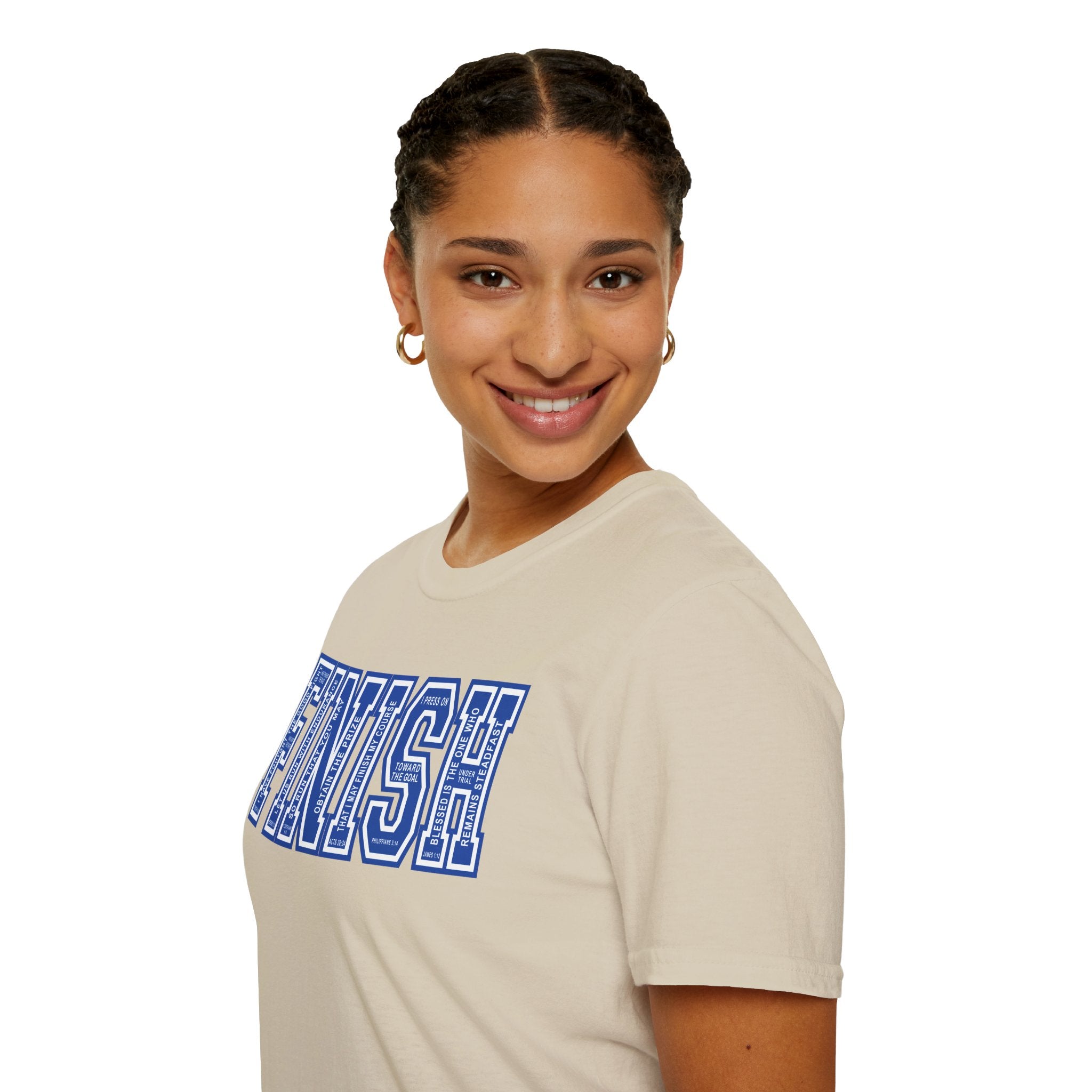 FINISH Christian Runner T-Shirt (Cobalt Blue)