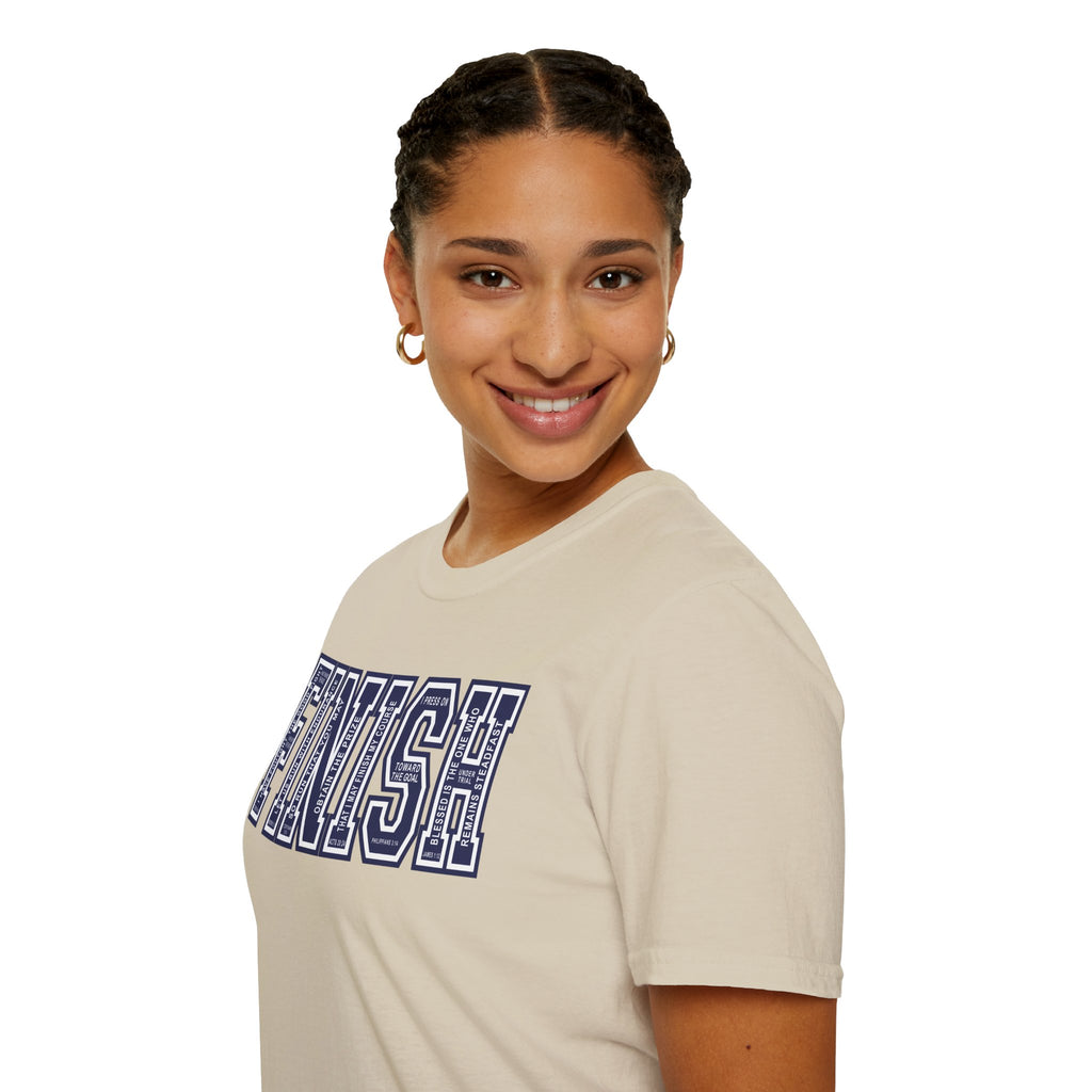 FINISH Christian Runner T-Shirt (Navy Blue)