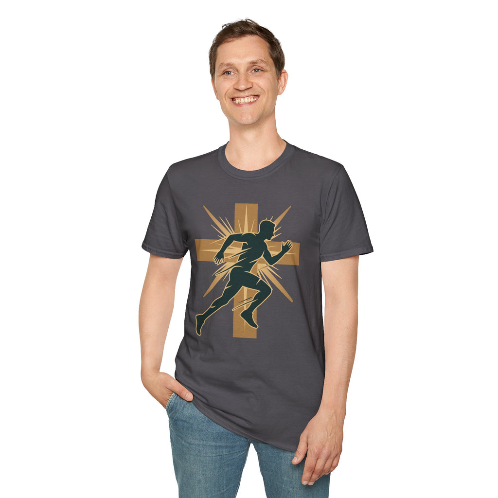 Cross Running Man Christian Runner T-Shirt
