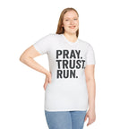 Pray Trust Run Christian Runner T-Shirt