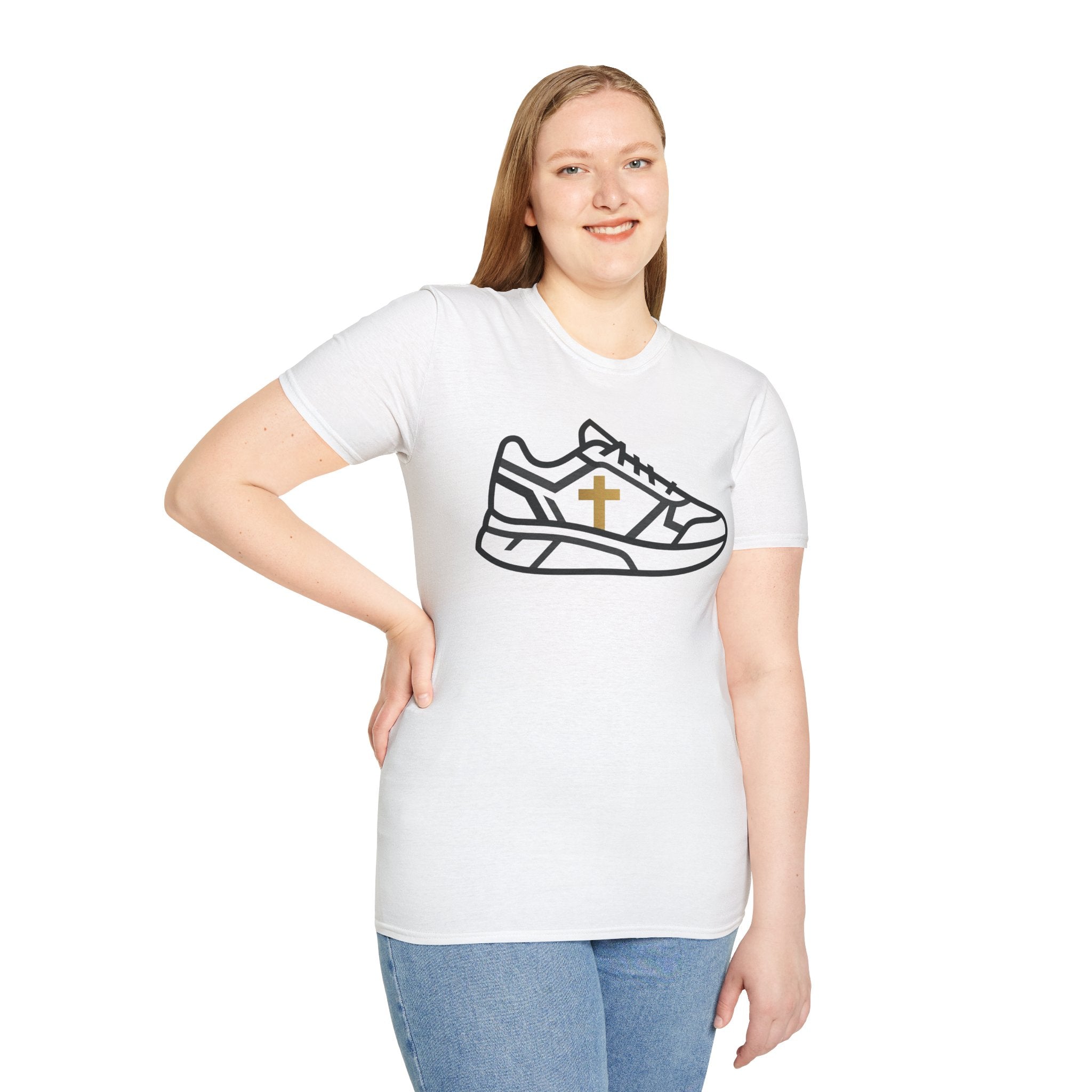 With Me Every Stride Christian Runner T-Shirt