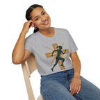 Cross Running Girl Christian Runner T-Shirt