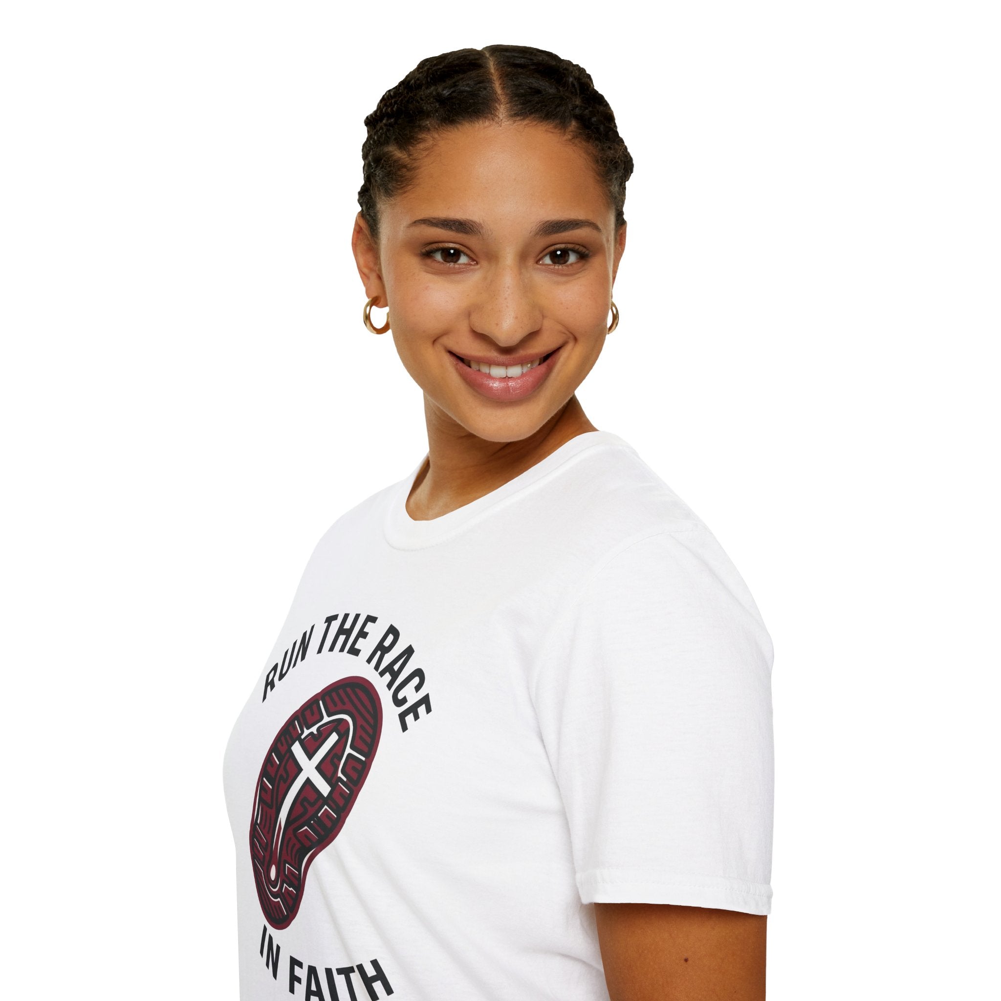 Run the Race in Faith Christian Runner T-Shirt