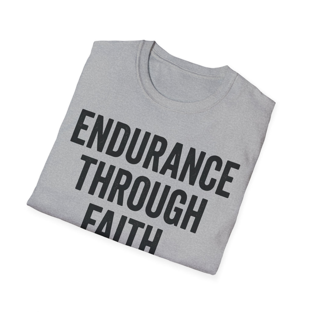 Endurance Through Faith - Run with Purpose Christian Runner T-Shirt