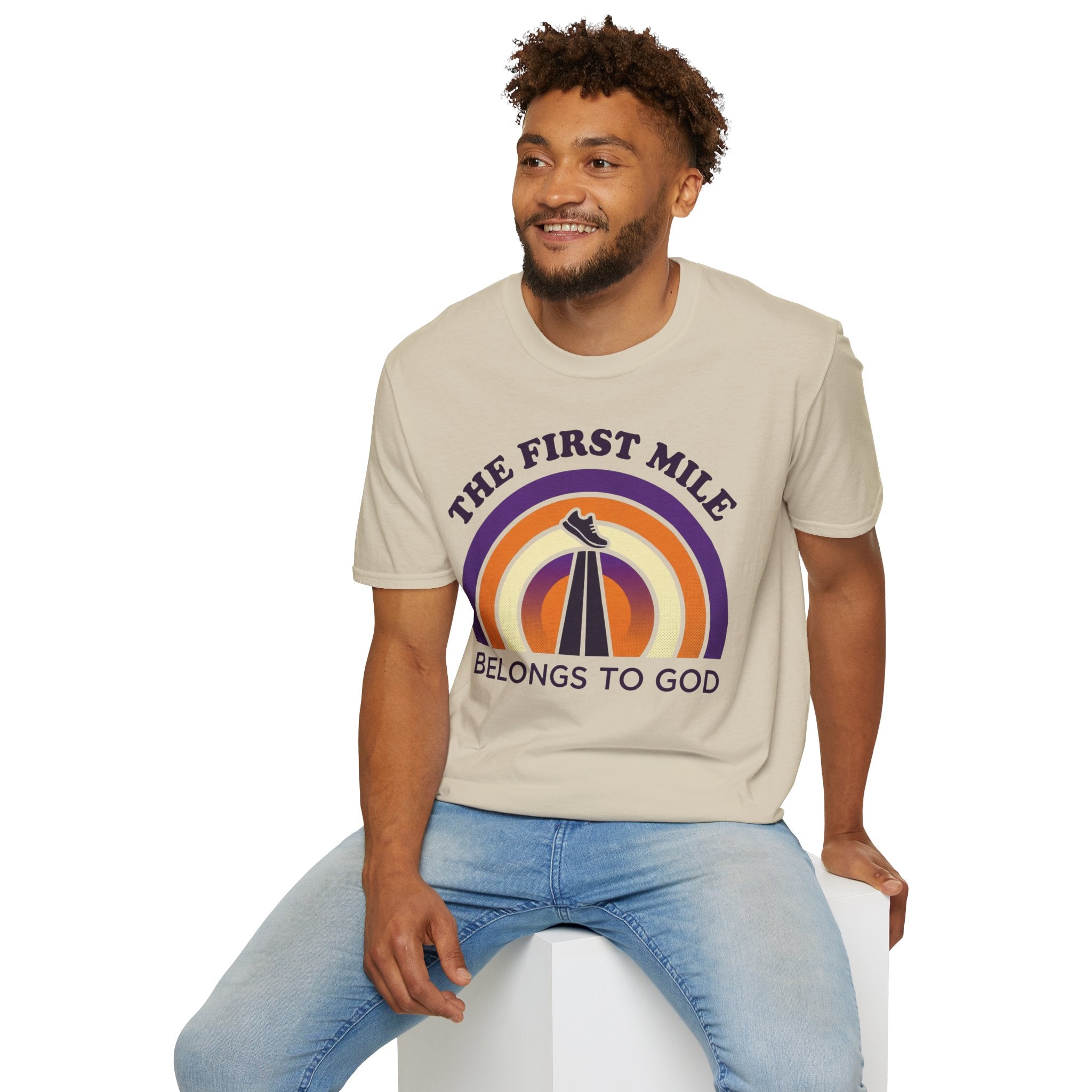 The First Mile Belongs to God Christian Runner T-Shirt