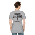Mile & Mission - Run with Discipline Christian Runner T-Shirt