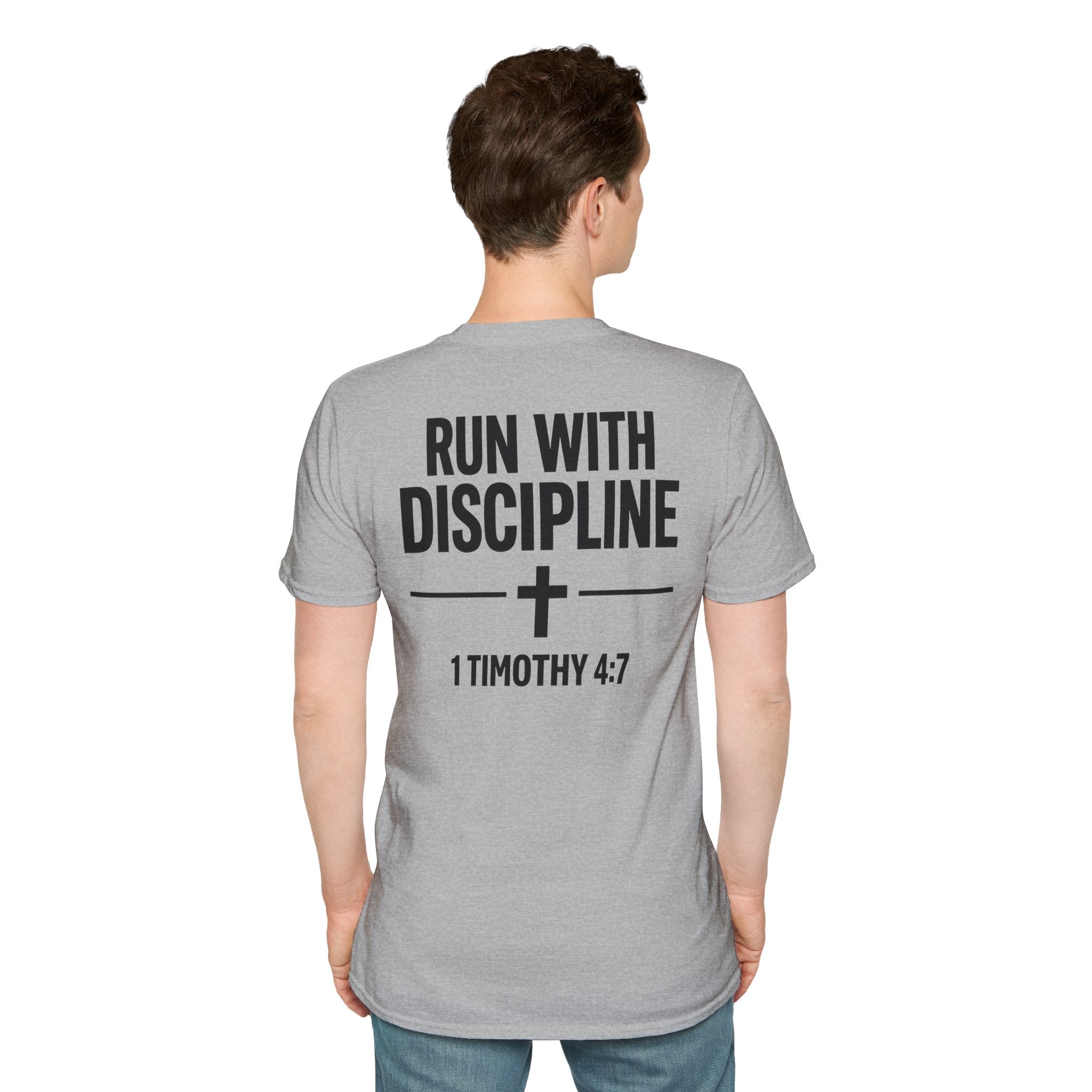 Mile & Mission - Run with Discipline Christian Runner T-Shirt