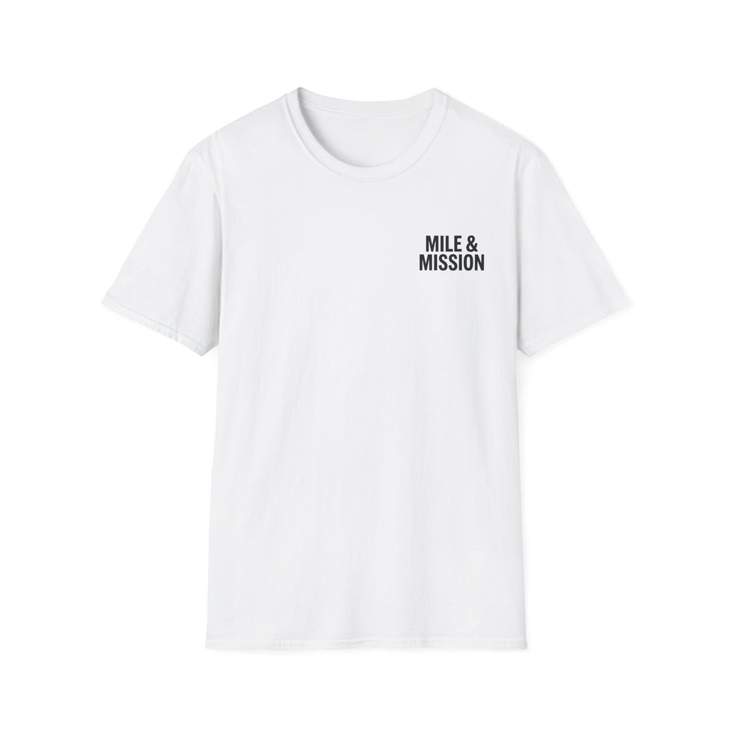 Mile & Mission - Run with Discipline Christian Runner T-Shirt