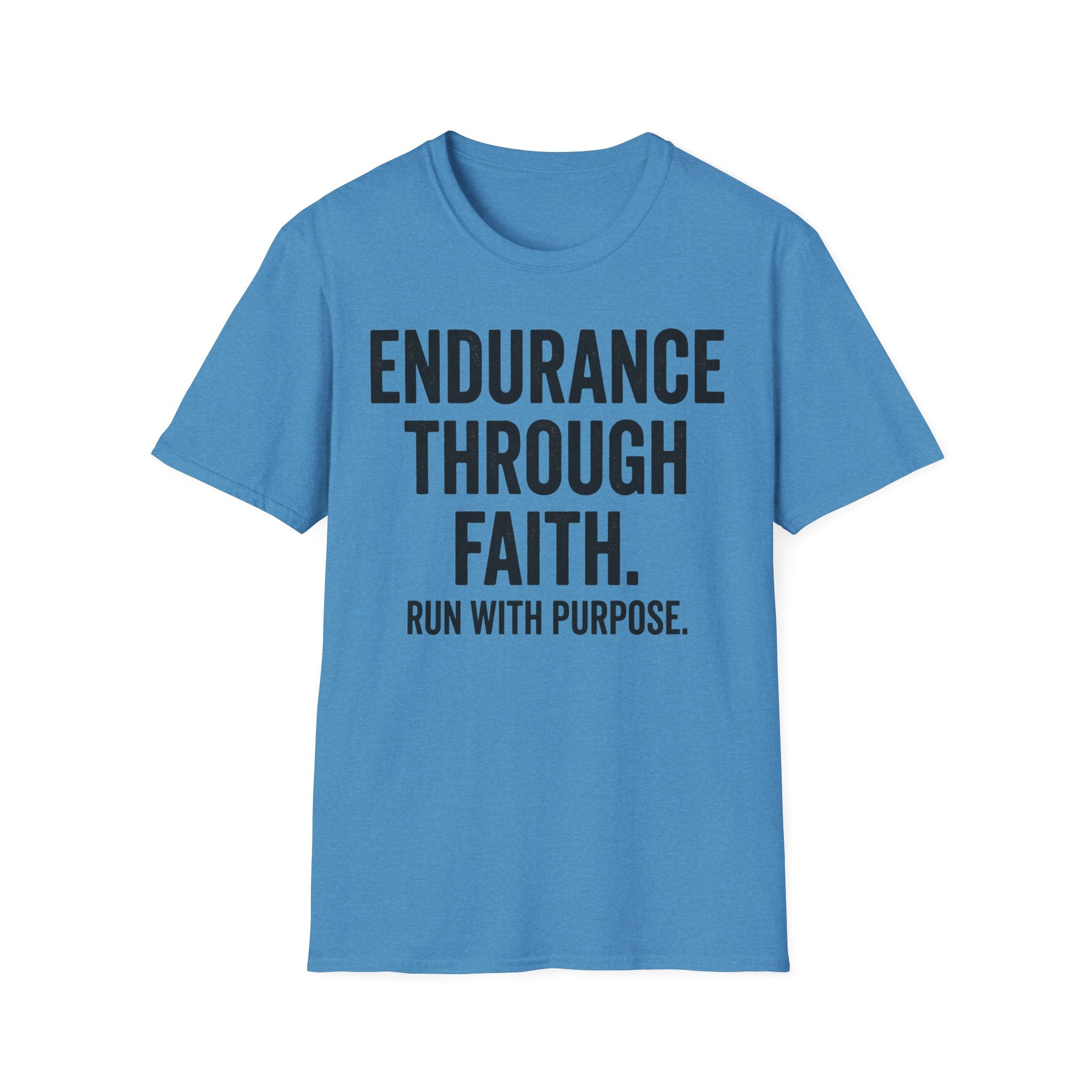 Endurance Through Faith - Run with Purpose Christian Runner T-Shirt