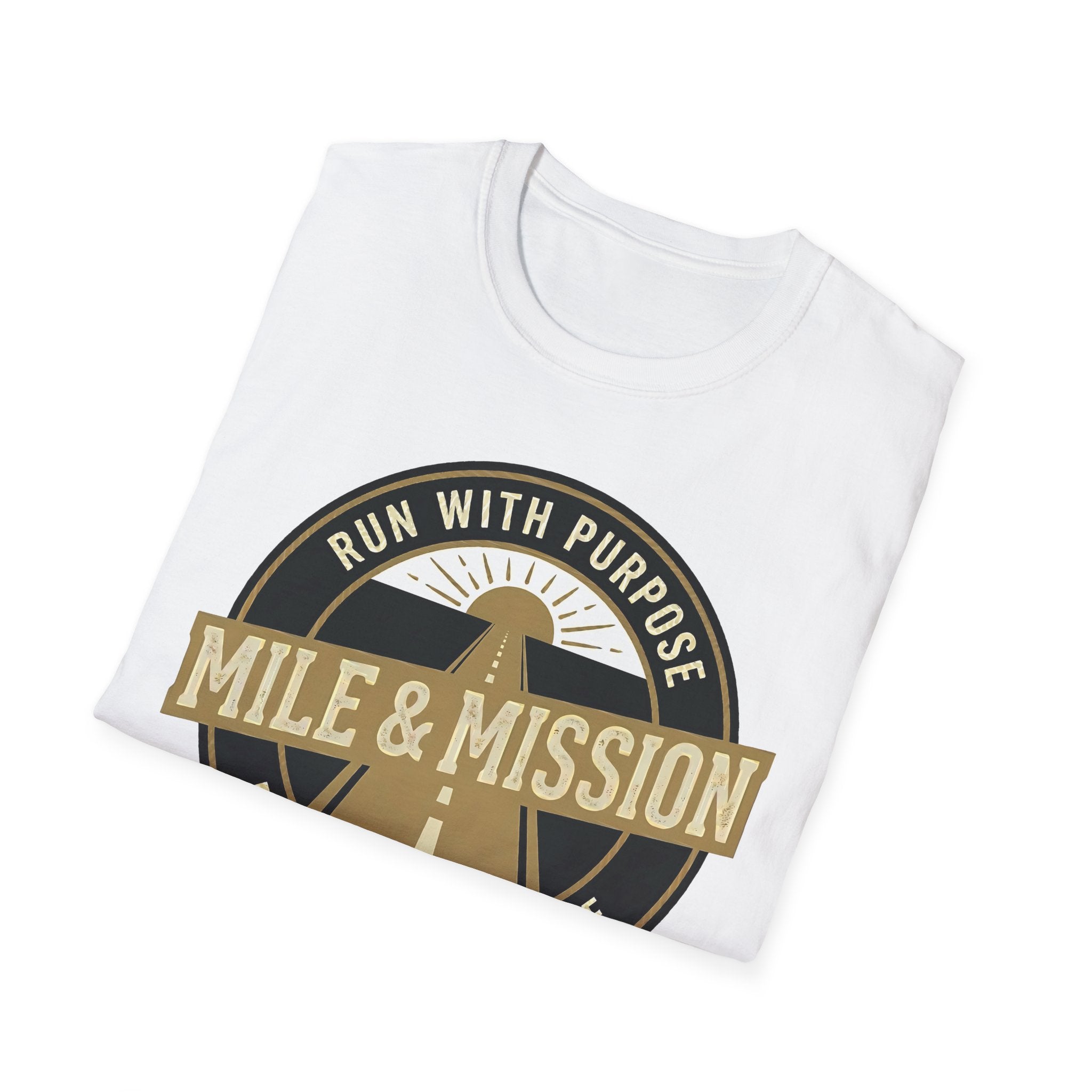 Mile & Mission: Run with Purpose Christian Runner T-Shirt