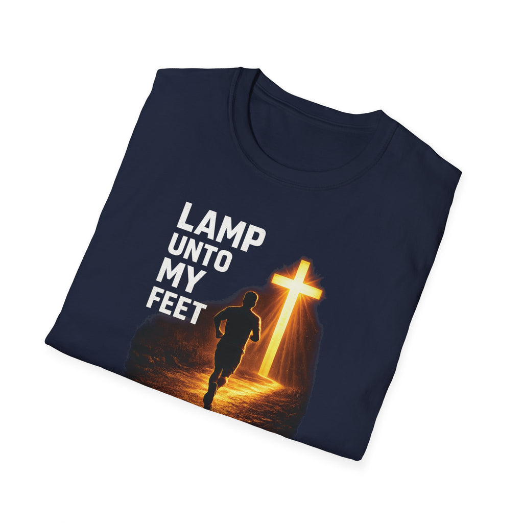 Lamp Unto My Feet - Light Unto My Path Christian Runner T-Shirt (Male)