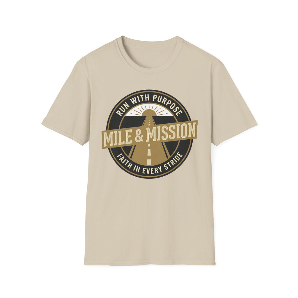 Mile & Mission: Run with Purpose Christian Runner T-Shirt