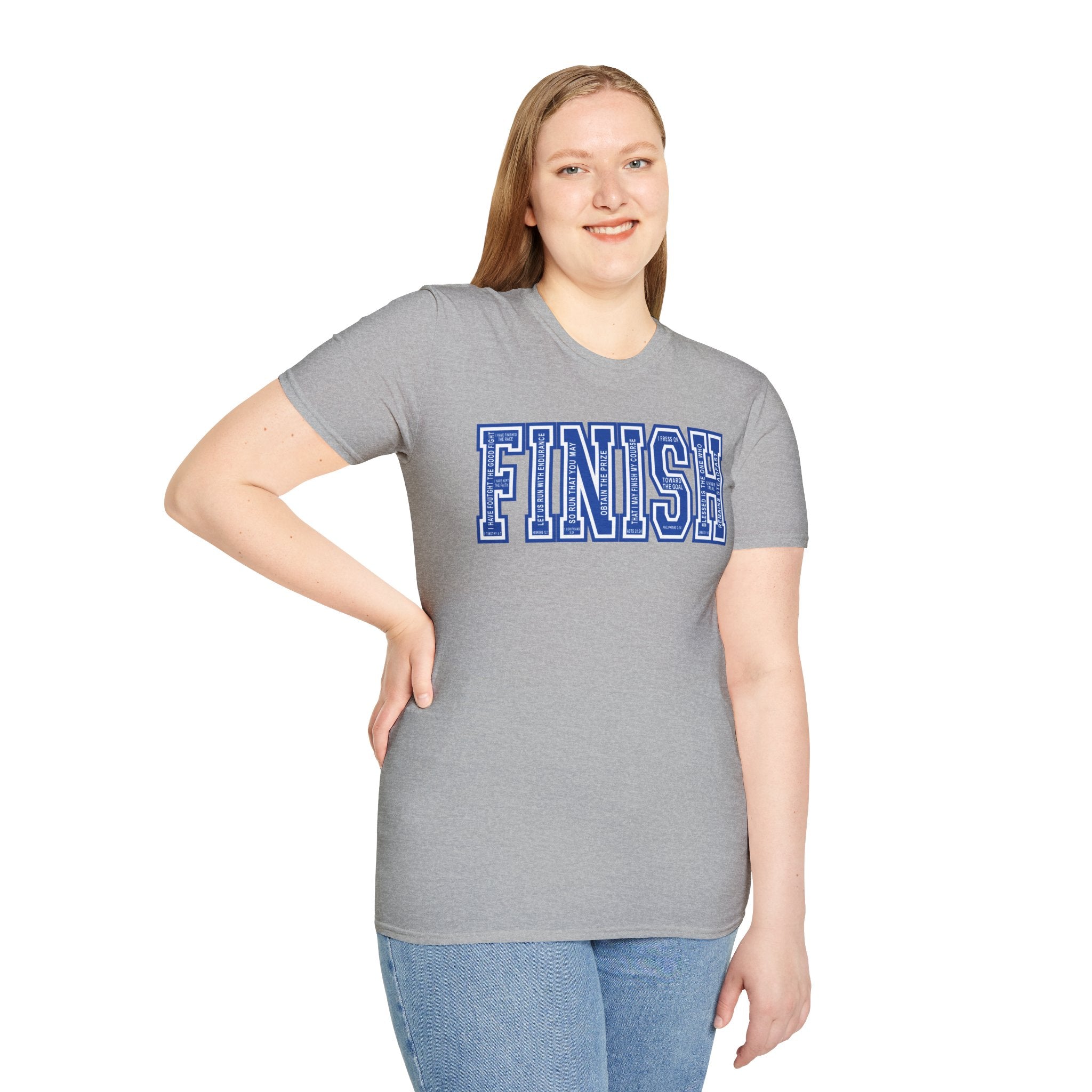 FINISH Christian Runner T-Shirt (Cobalt Blue)