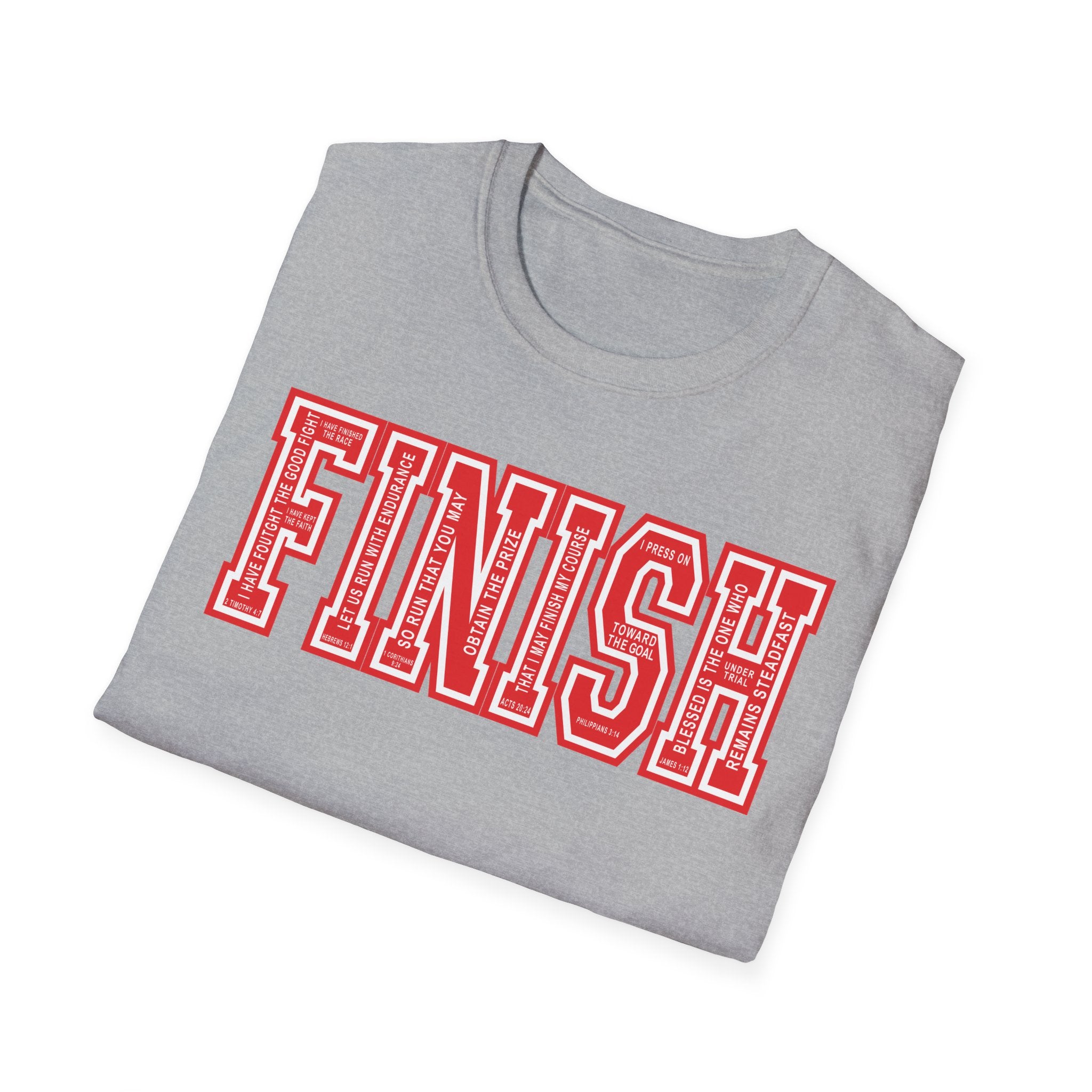 FINISH Christian Runner T-Shirt (Red)