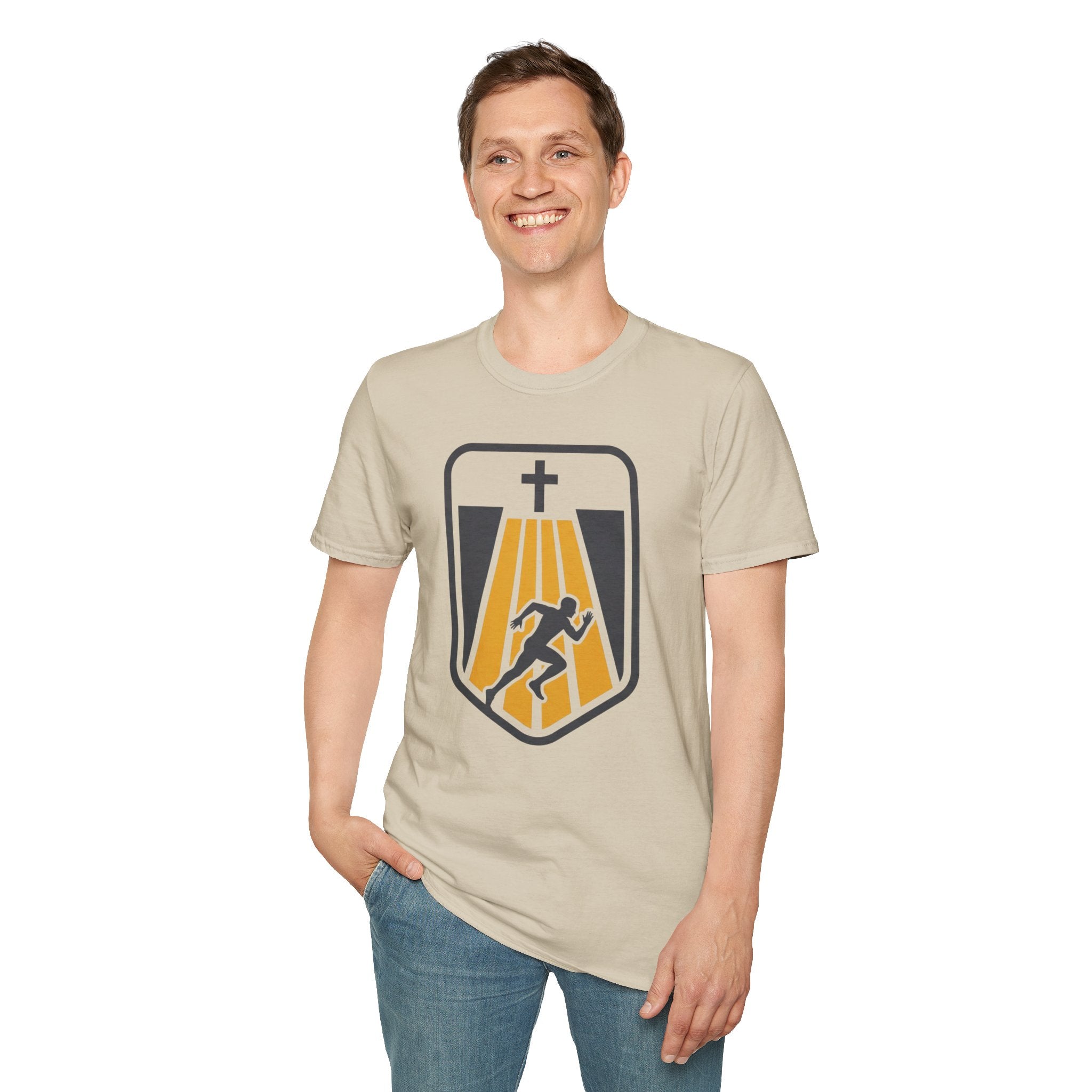 Faithful Start Christian Runner T-Shirt (Male)