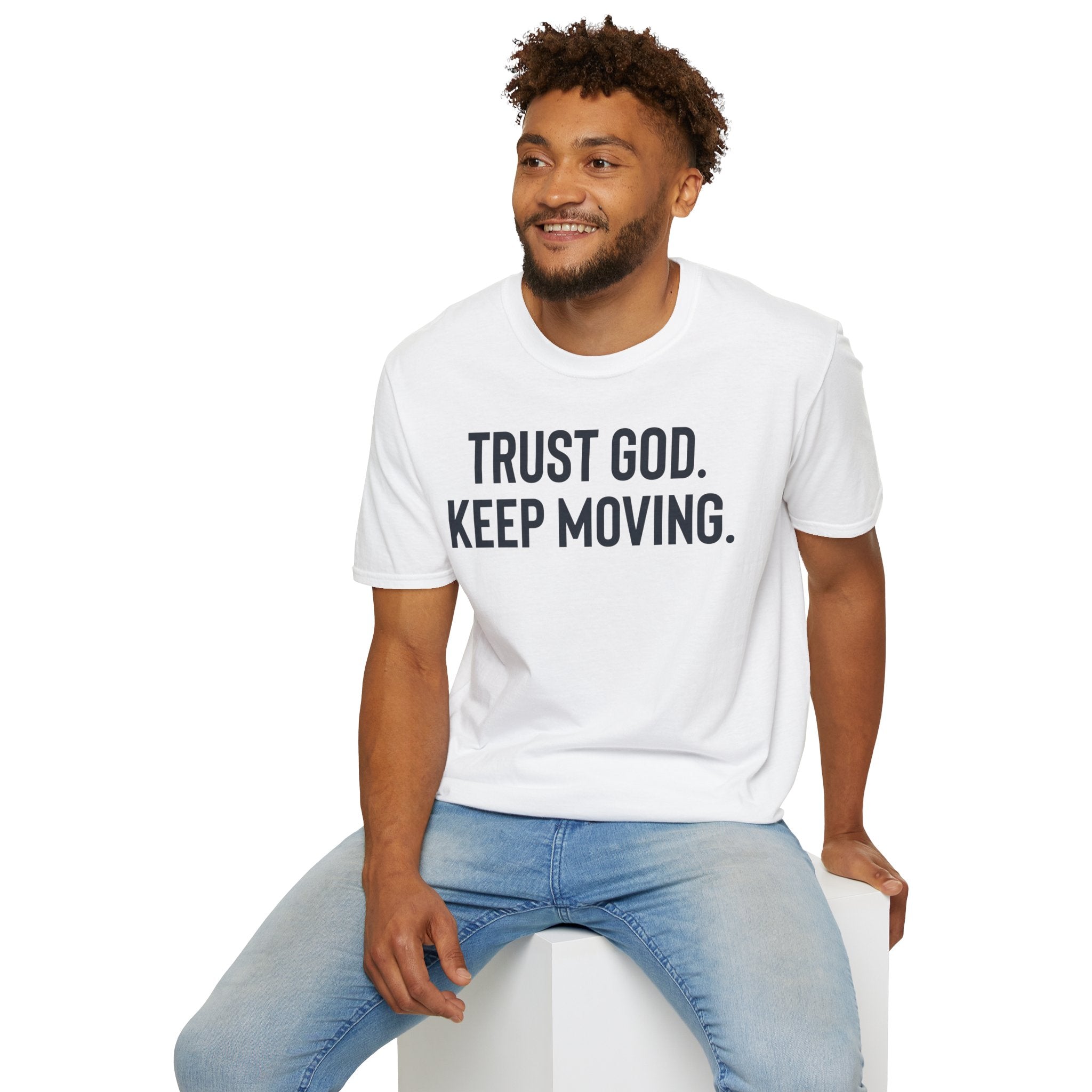 Trust God Keep Moving Christian Runner T-Shirt