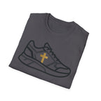 With Me Every Stride Christian Runner T-Shirt