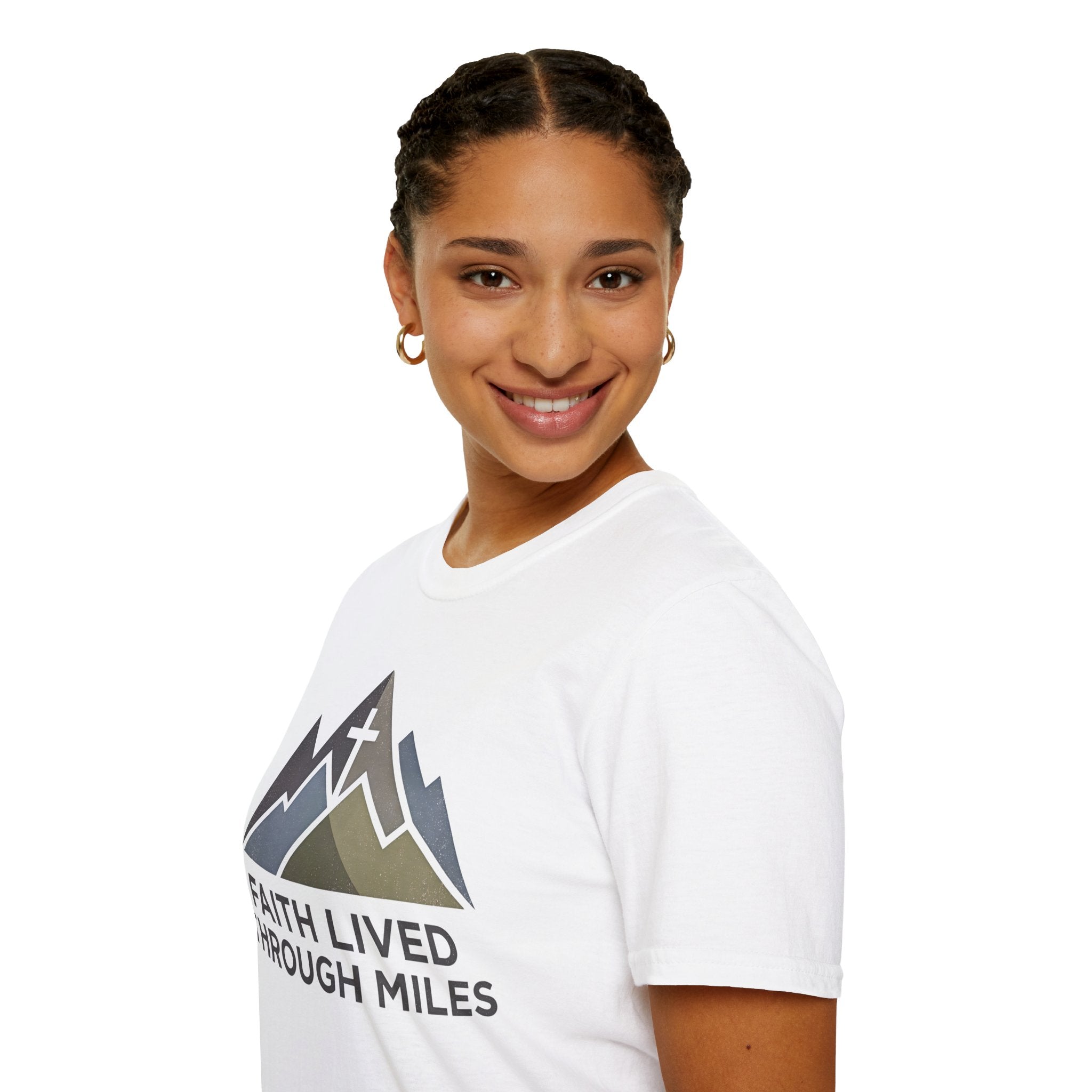 Faith Lived Through Miles Christian Runner T-Shirt