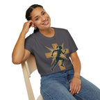 Cross Running Girl Christian Runner T-Shirt