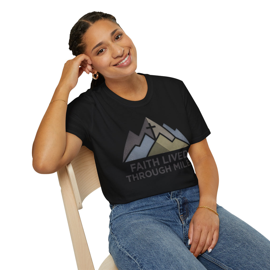 Faith Lived Through Miles Christian Runner T-Shirt