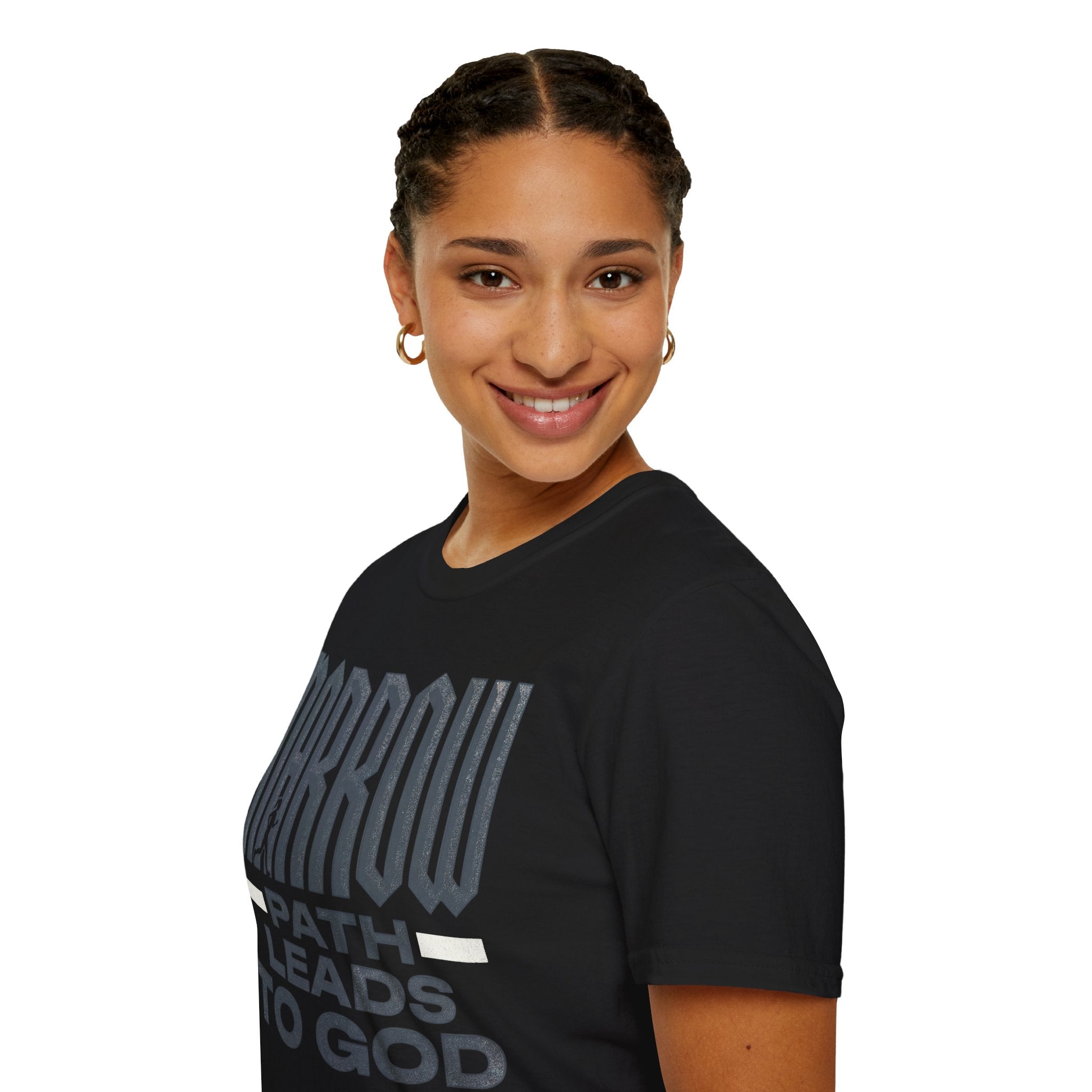 Narrow Path Leads to God Christian Runner T-Shirt (Female)