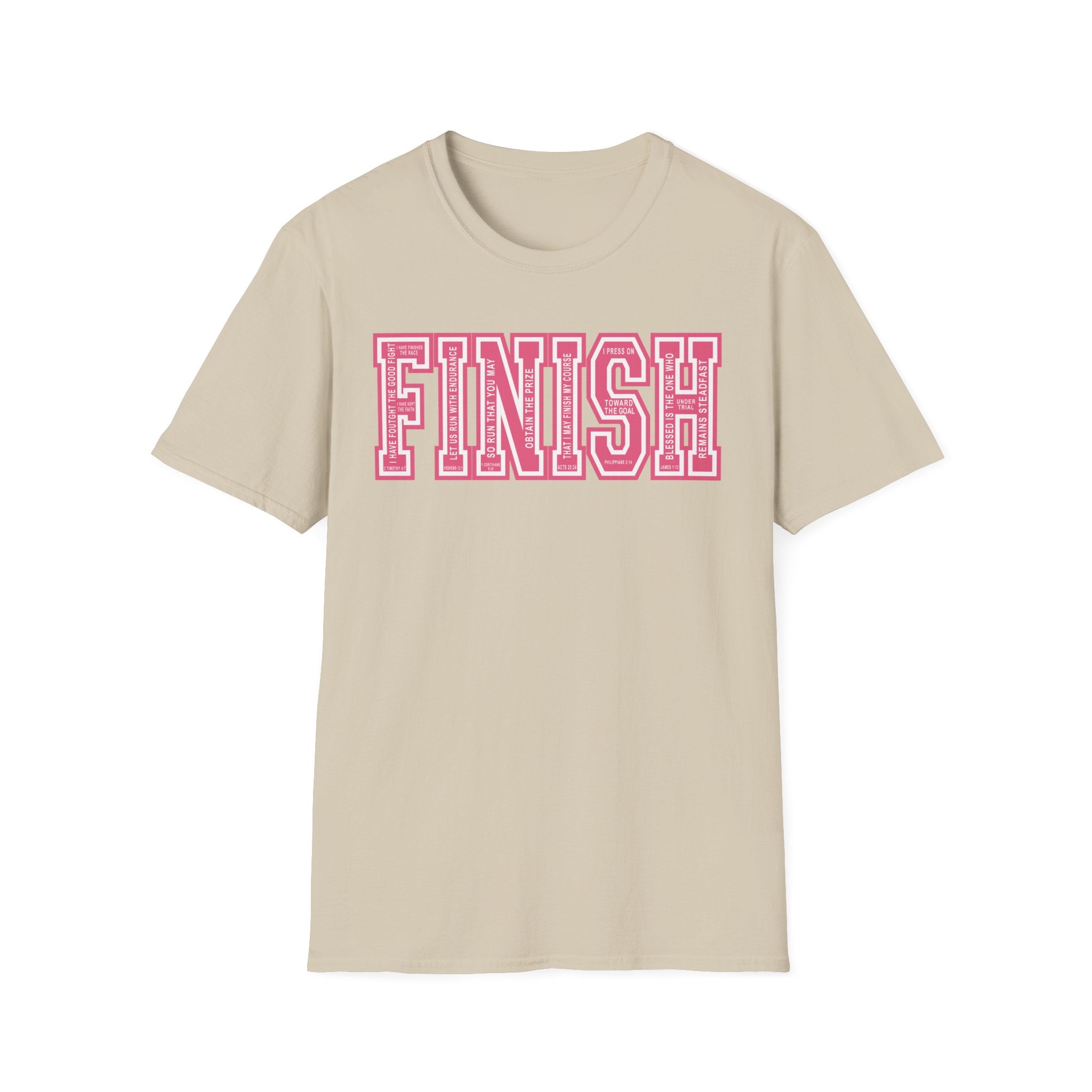 FINISH Christian Runner T-Shirt (Pink)