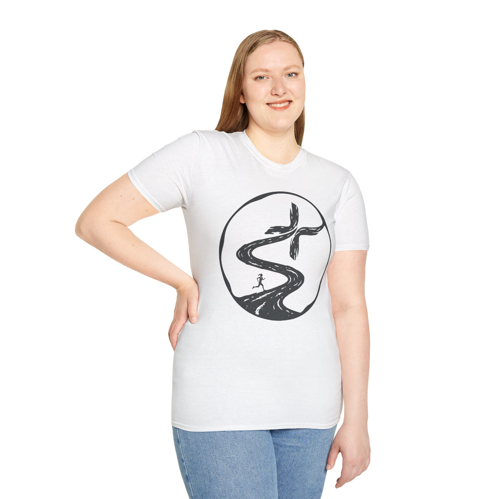 Winding Road to the Cross Christian Runner T-Shirt (Female)
