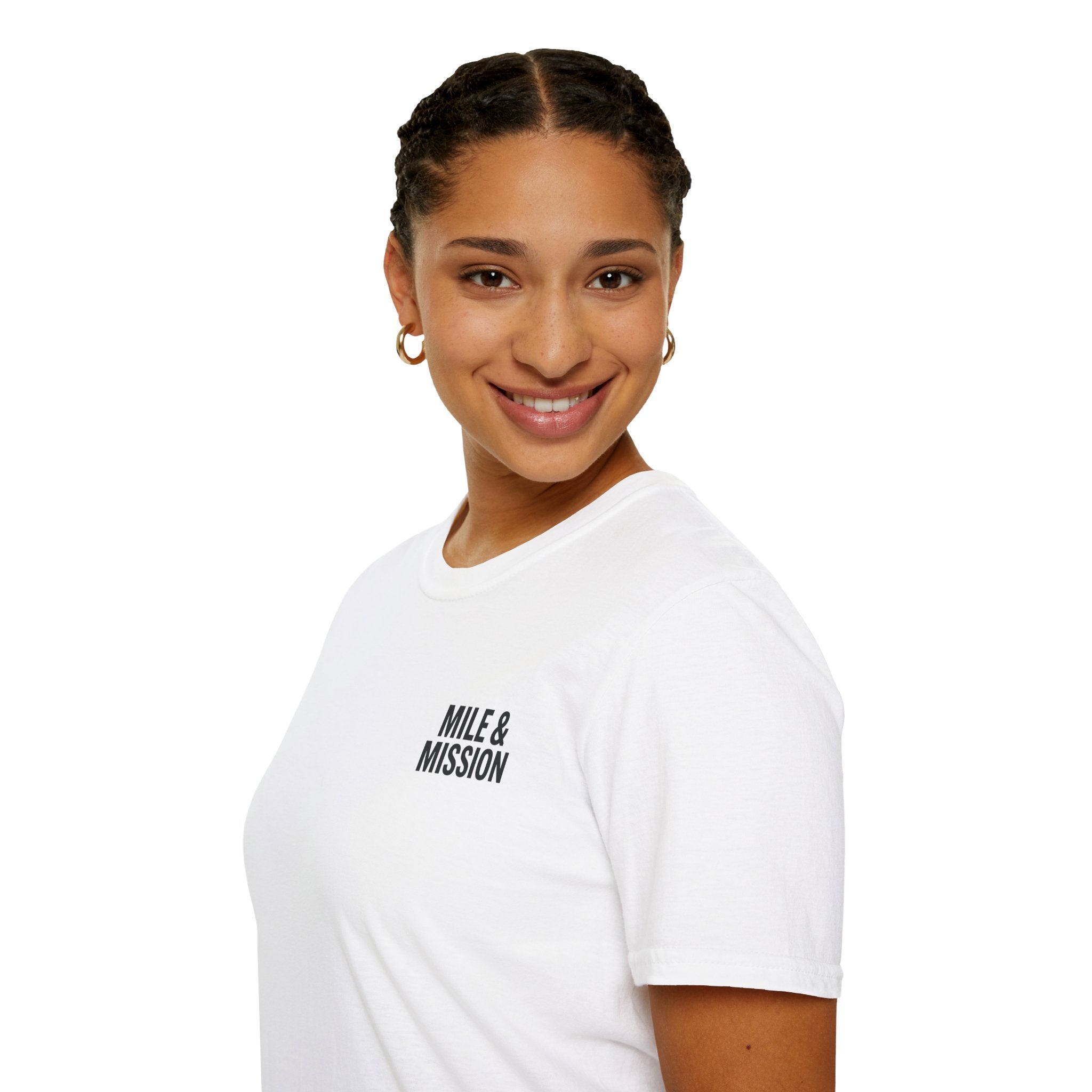 Mile & Mission - Run with Discipline Christian Runner T-Shirt