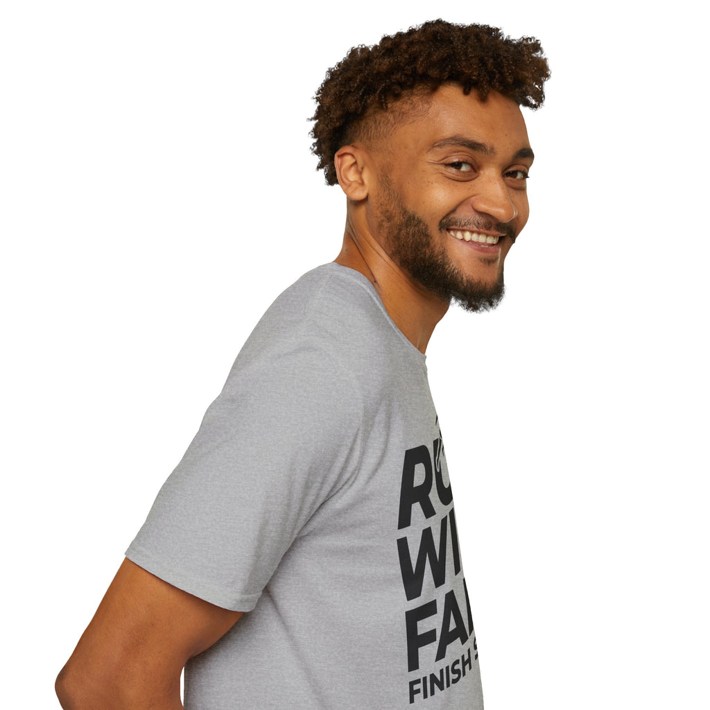Run With Faith - Finish Strong Christian Runner T-Shirt