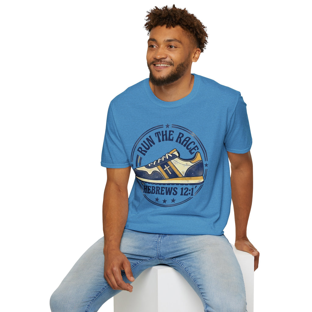Run The Race - Hebrews 12:1 Christian Christian Runner T-Shirt
