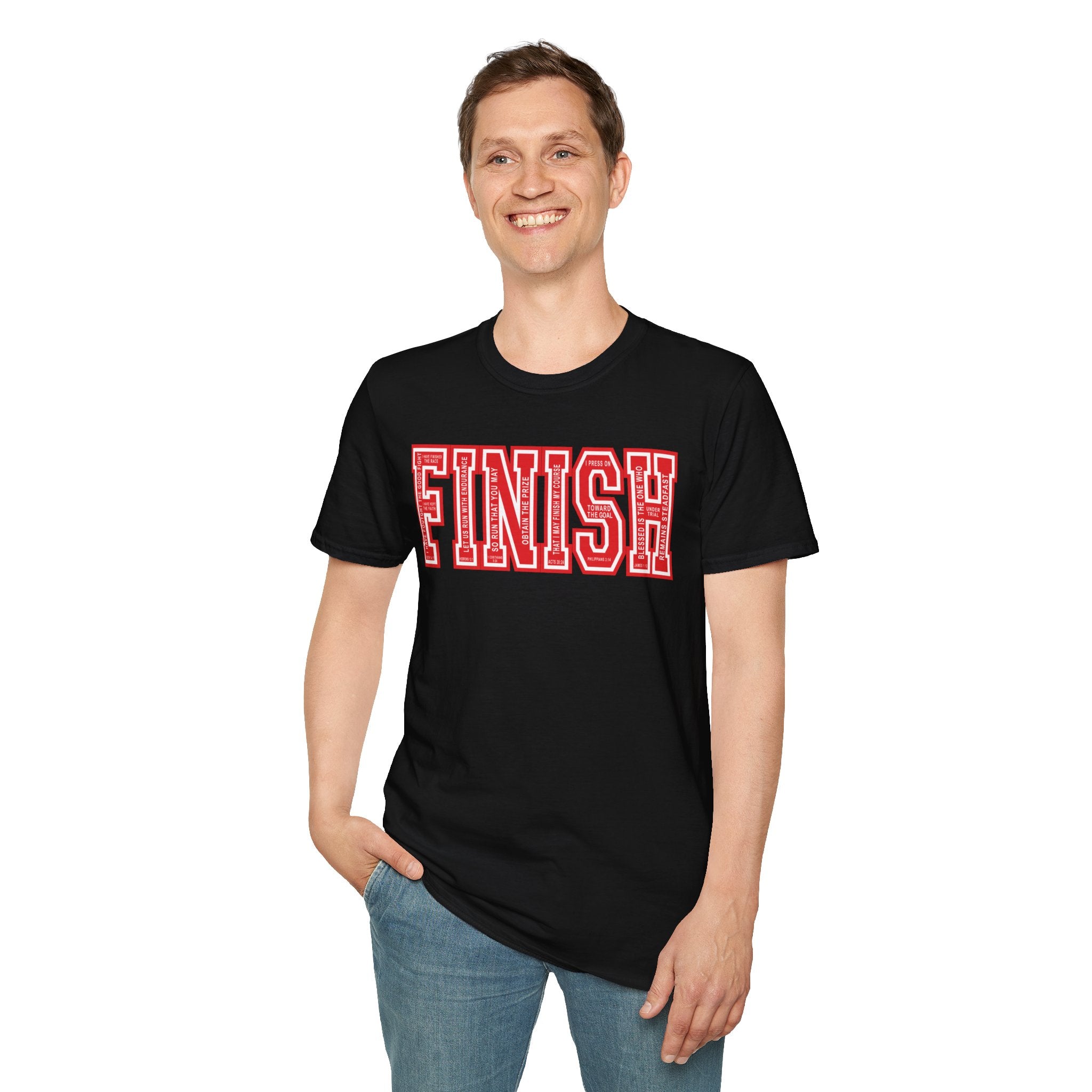 FINISH Christian Runner T-Shirt (Red)
