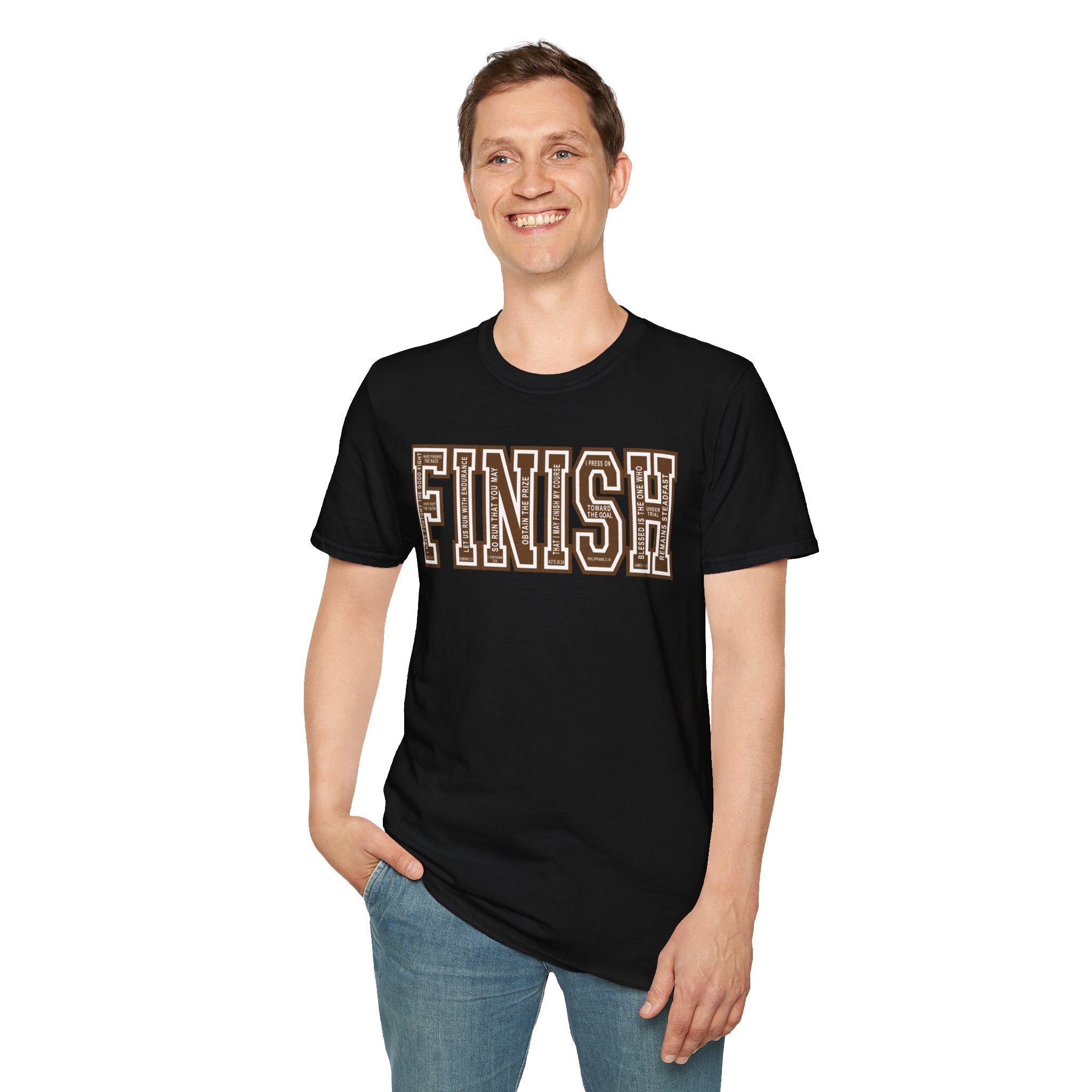 FINISH Christian Runner T-Shirt (Brown)