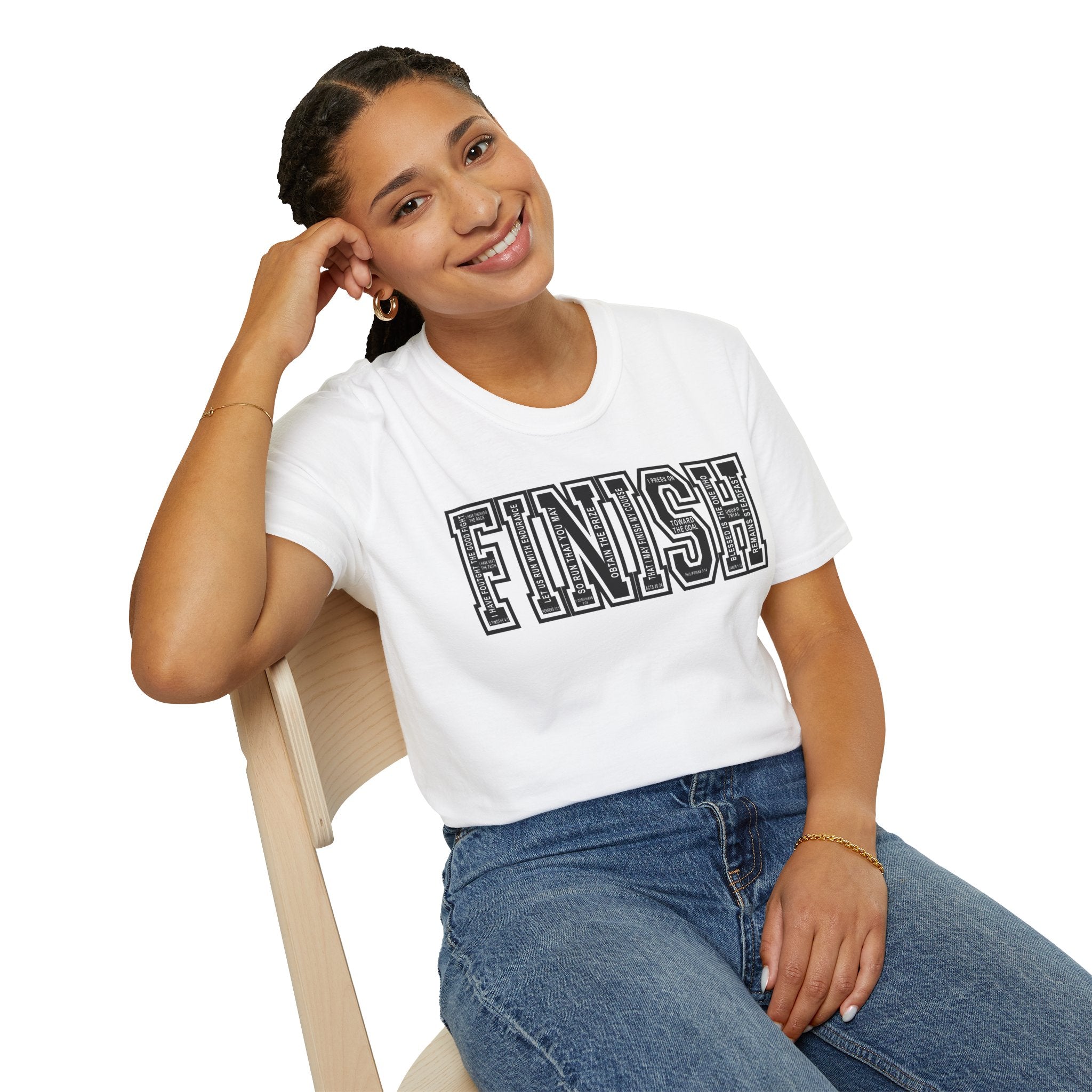 FINISH Running Christian Runner T-Shirt (Black)