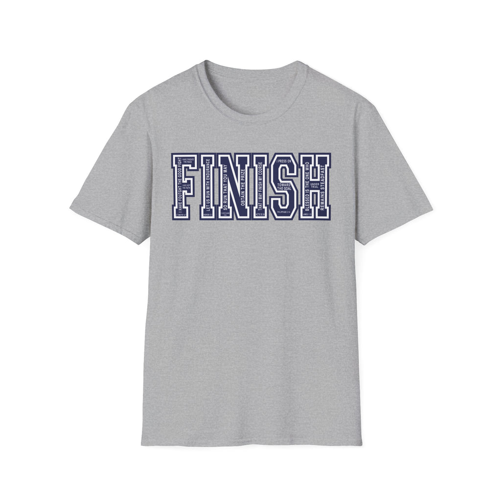 FINISH Christian Runner T-Shirt (Navy Blue)