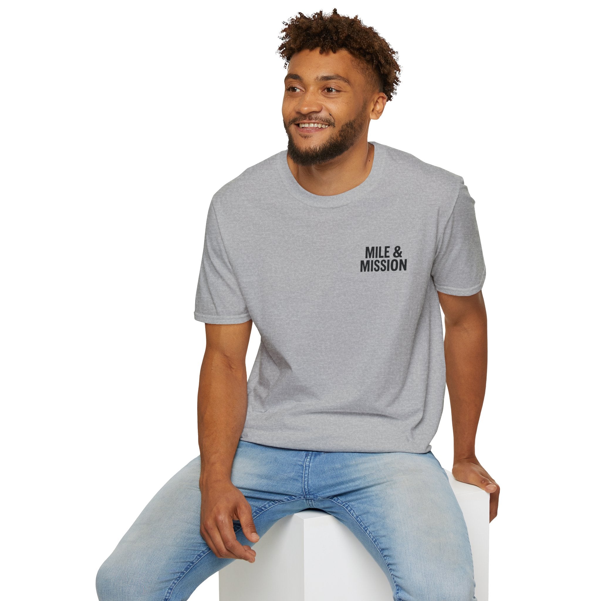 Mile & Mission - Run with Discipline Christian Runner T-Shirt