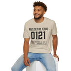 Pace Set by Jesus 0121 Bib Style Christian Runner T-Shirt