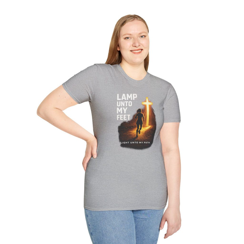 Lamp Unto My Feet - Light Unto My Path Christian Runner T-Shirt (Female)