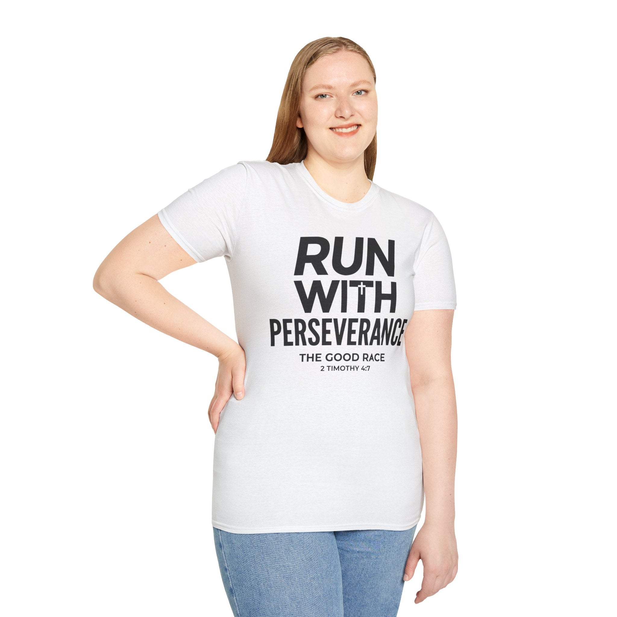 Run With Perseverance Christian Runner T-Shirt