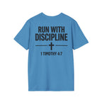Mile & Mission - Run with Discipline Christian Runner T-Shirt