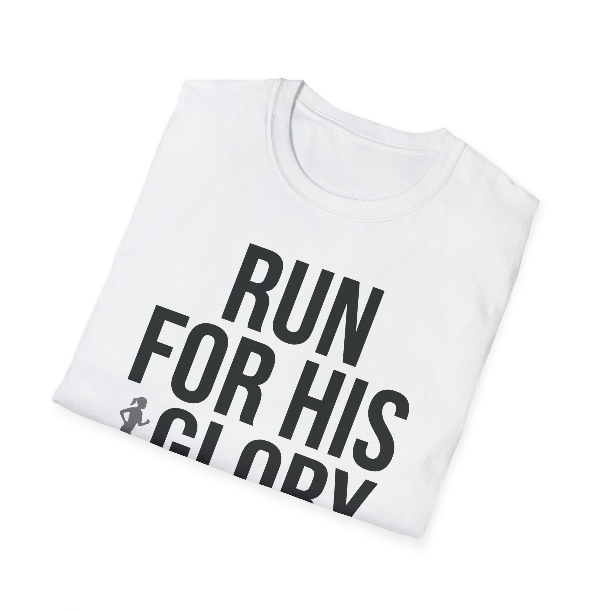 Run for His Glory Christian Runner T-Shirt (Female)