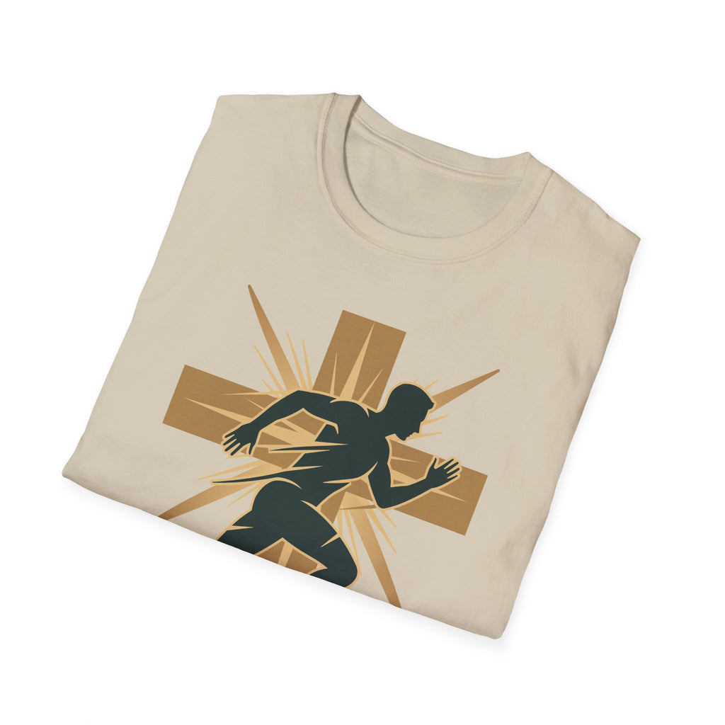 Cross Running Man Christian Runner T-Shirt