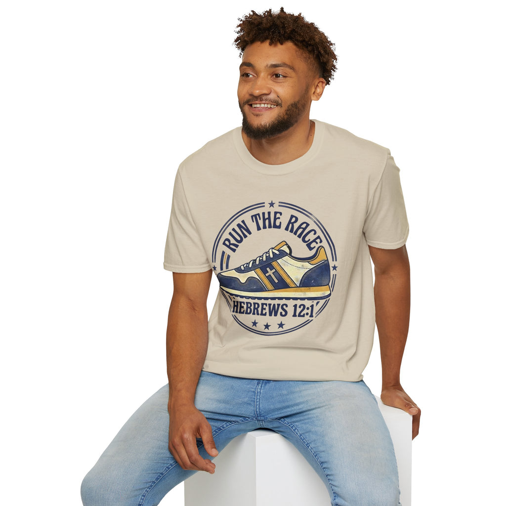 Run The Race - Hebrews 12:1 Christian Christian Runner T-Shirt